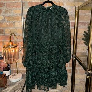 Rachel Parcell Dark Green Lace Dress